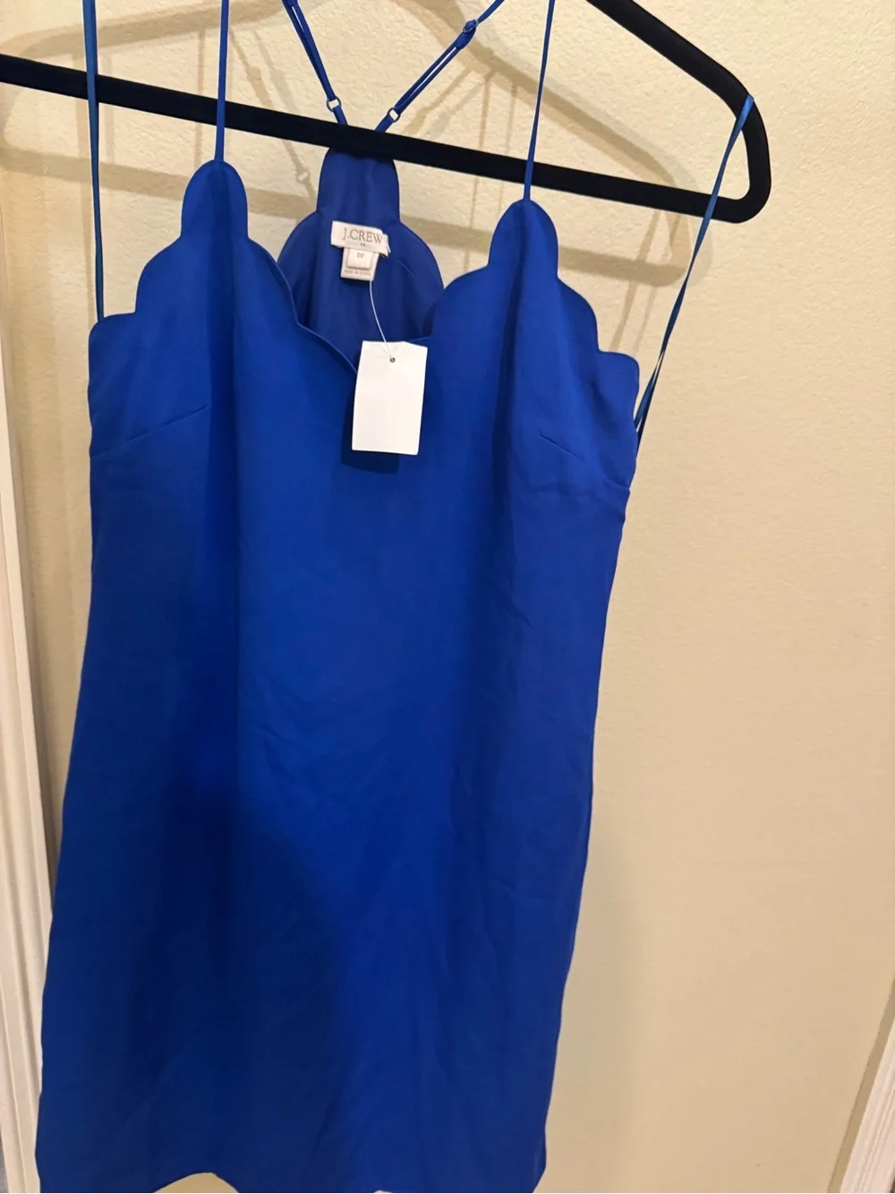 J. Crew Scalloped Spaghetti-Strap dress